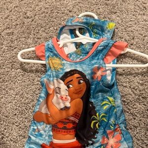 Disney Moana and Pua Blue and Coral Tank Top